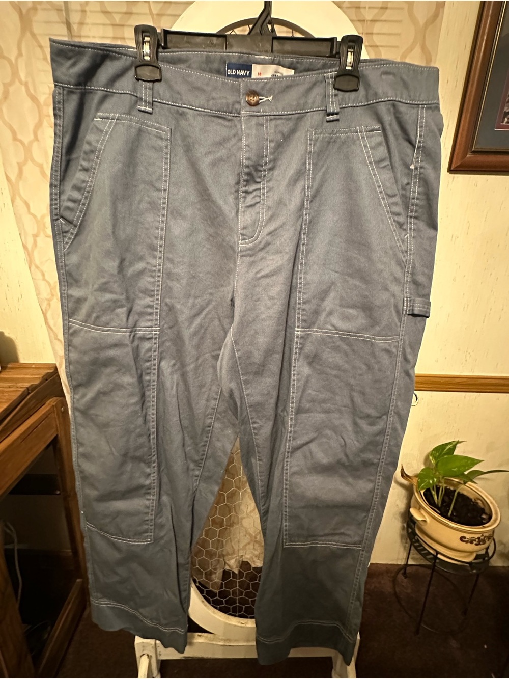 Old Navy Wide Leg Pants in Slate Blue
